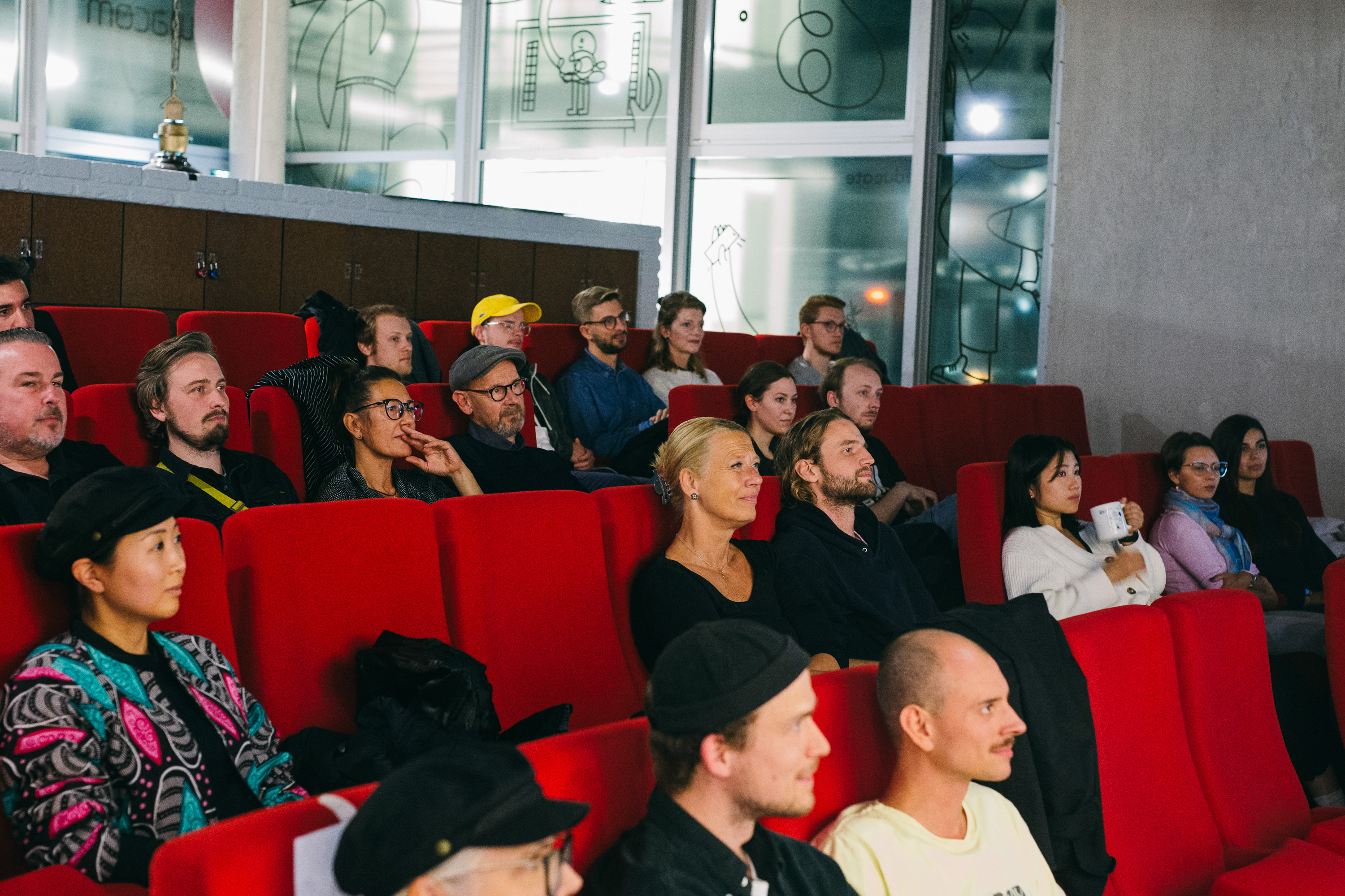 Talk von Fr&eacute;d&eacute;ric Schuld beim Trickfilmfestival in den R&auml;umen von Wacom in D&uuml;sseldorf