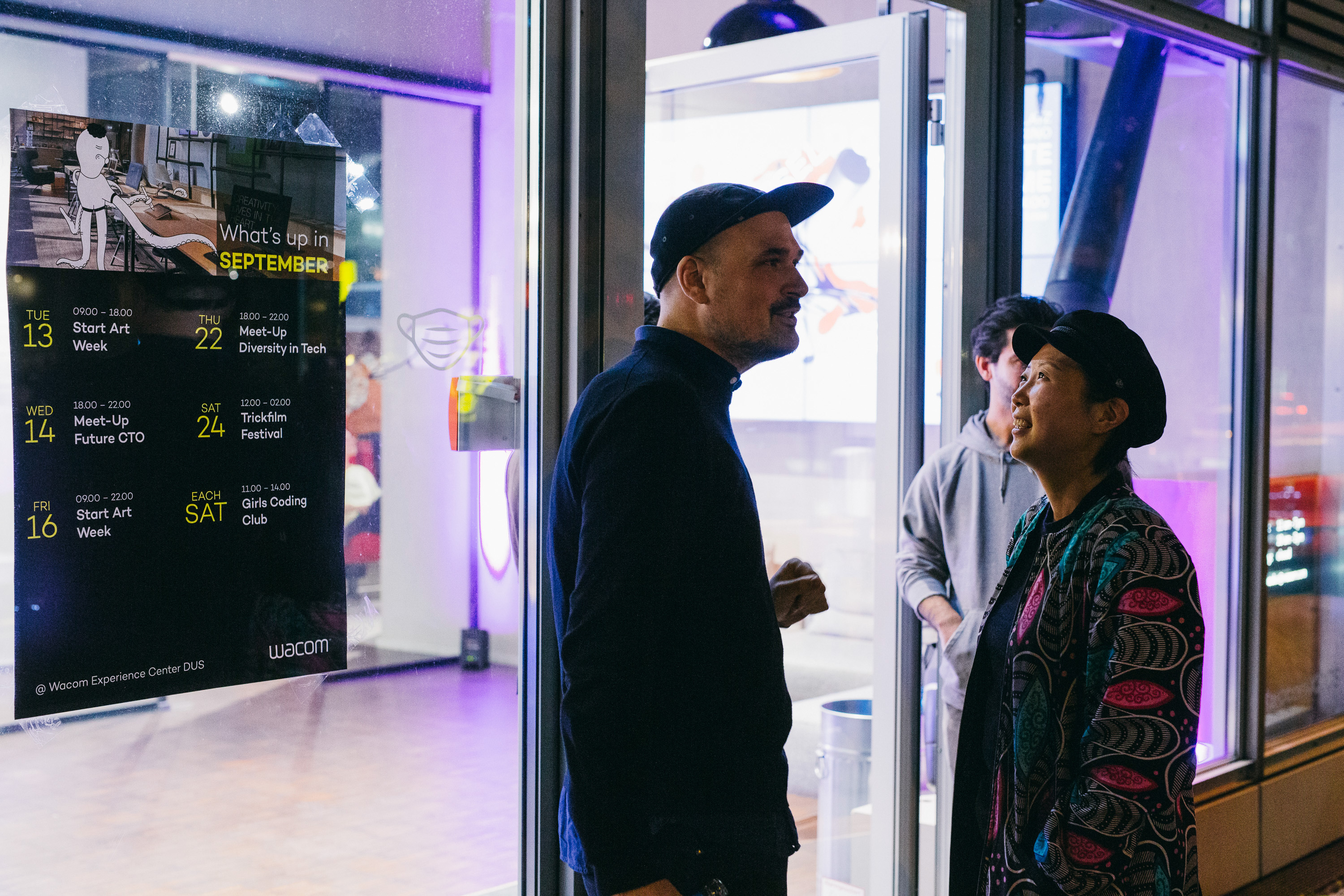 Trickfilmfestival in den Räumen von Wacom im Medienhafen Düsseldorf