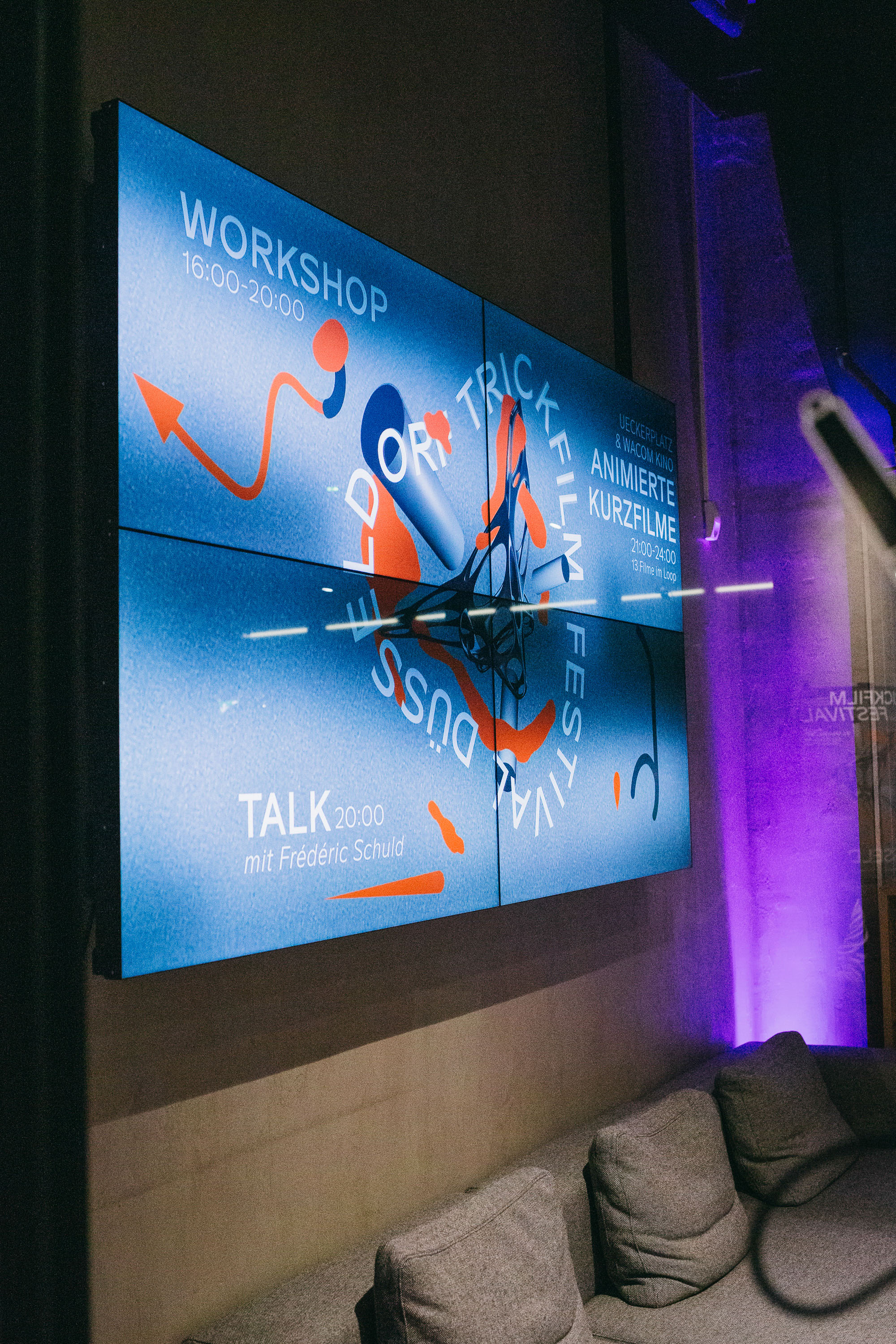 Trickfilmfestival in den Räumen von Wacom im Medienhafen Düsseldorf