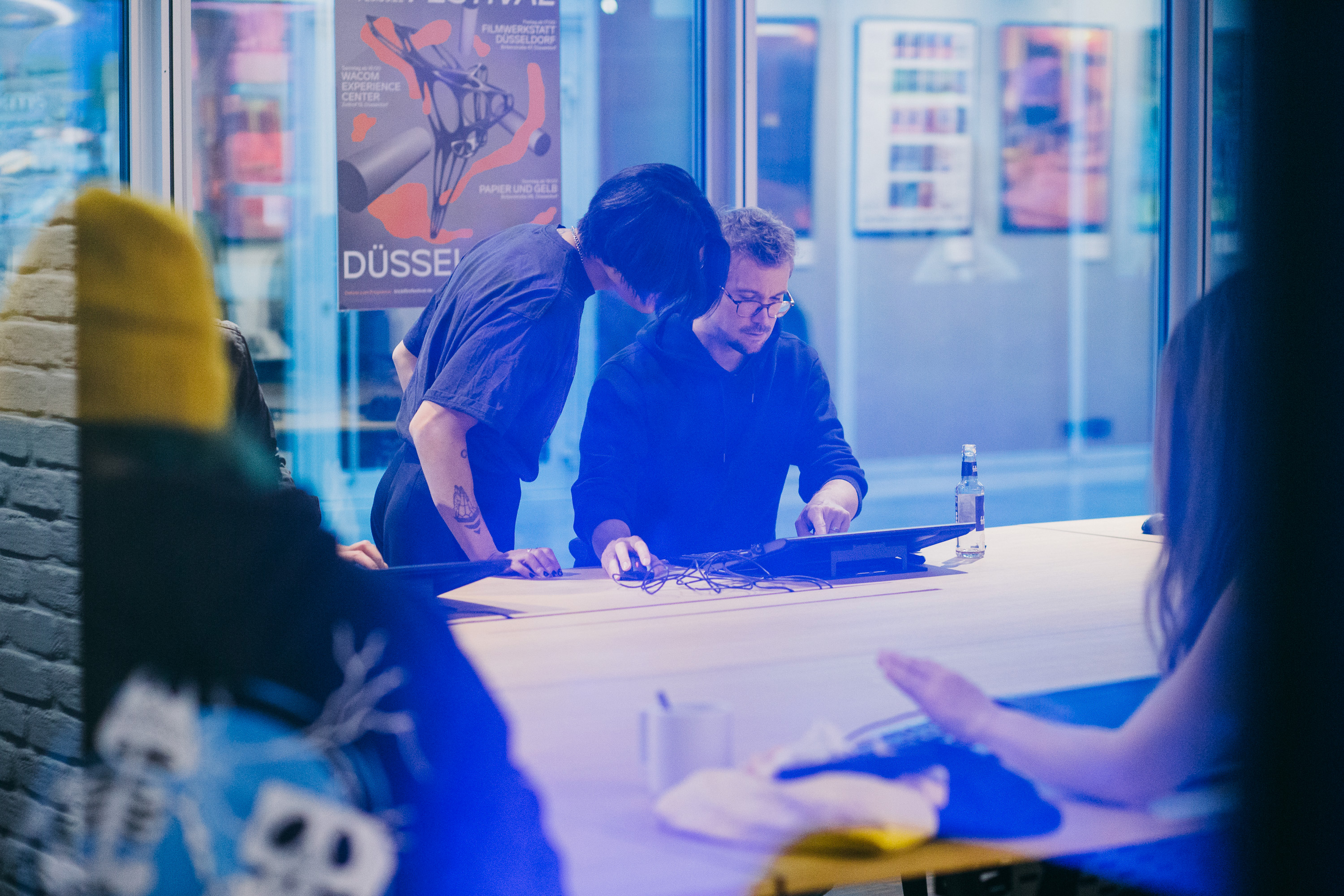 Trickfilmfestival in den Räumen von Wacom im Medienhafen Düsseldorf