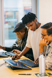 Workshop beim Trickfilmfestival in den Räumen von Wacom in Düsseldorf