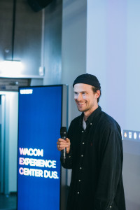 Portrait von Kilian van de Water, Gründer des Trickfilmfestivals bei Wacom in Düsseldorf