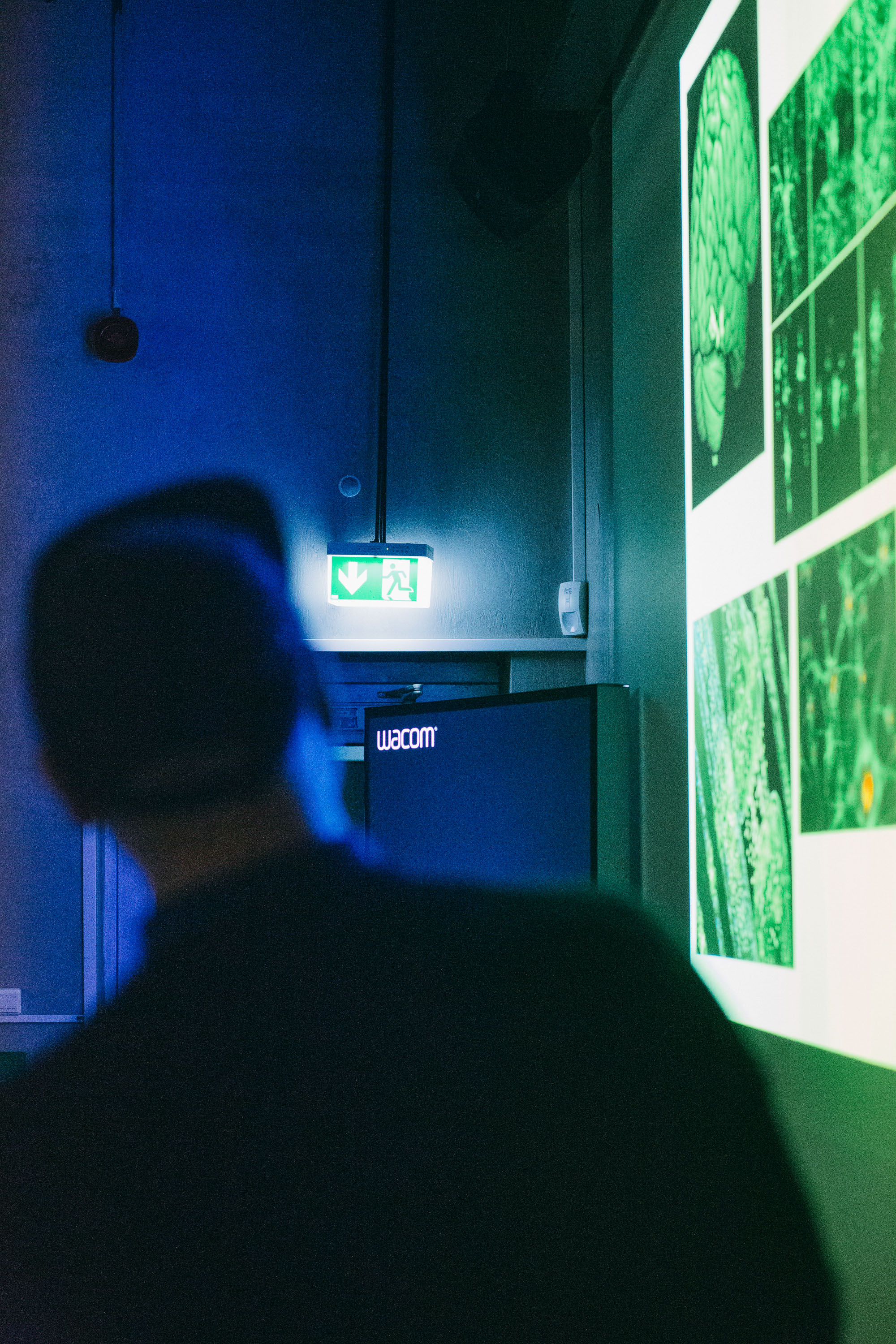 Talk von Fr&eacute;d&eacute;ric Schuld beim Trickfilmfestival in den R&auml;umen von Wacom in D&uuml;sseldorf
