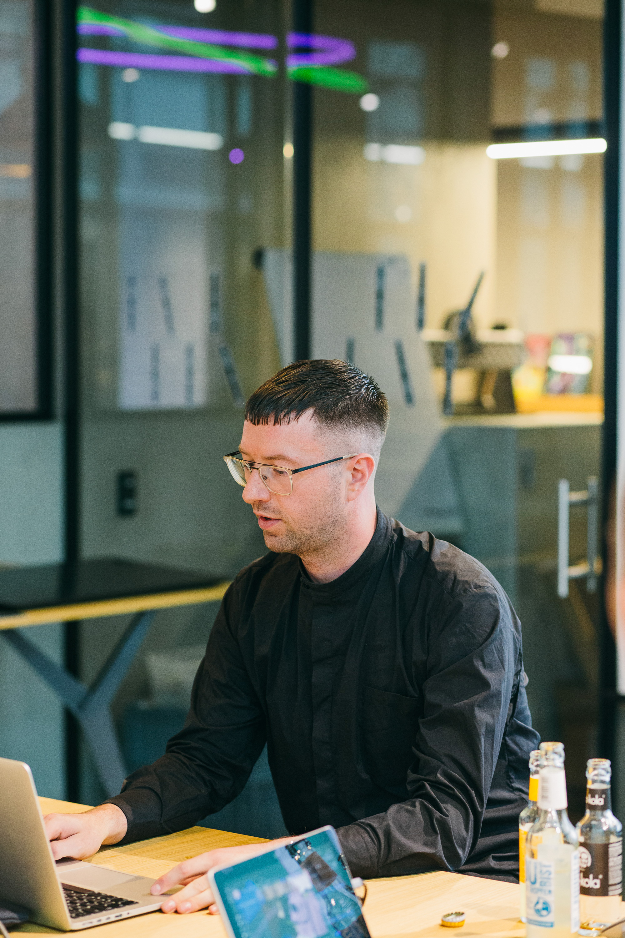 Workshop mit exc beim Trickfilmfestival in den Räumen von Wacom in Düsseldorf