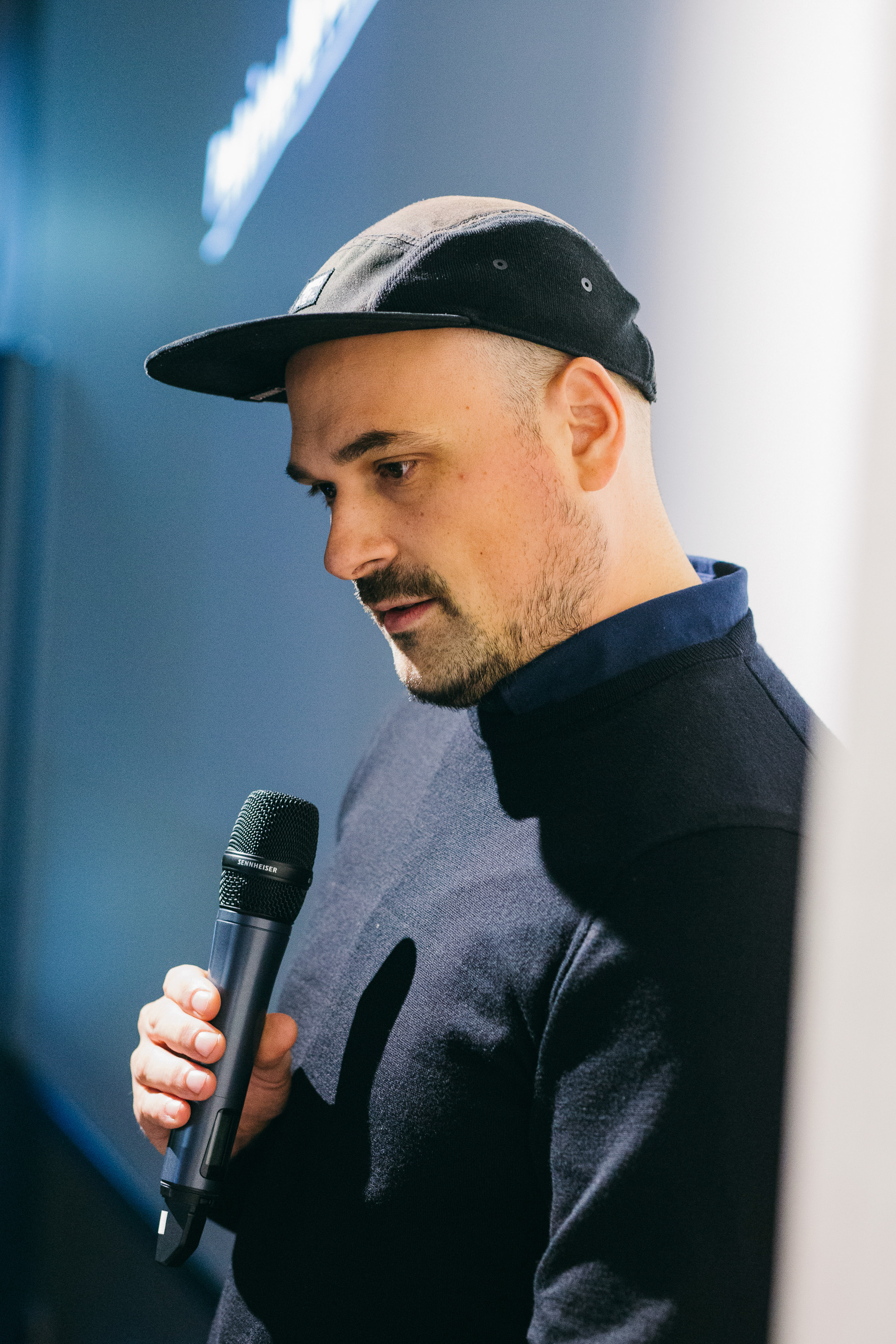 Talk von Fr&eacute;d&eacute;ric Schuld beim Trickfilmfestival in den R&auml;umen von Wacom in D&uuml;sseldorf